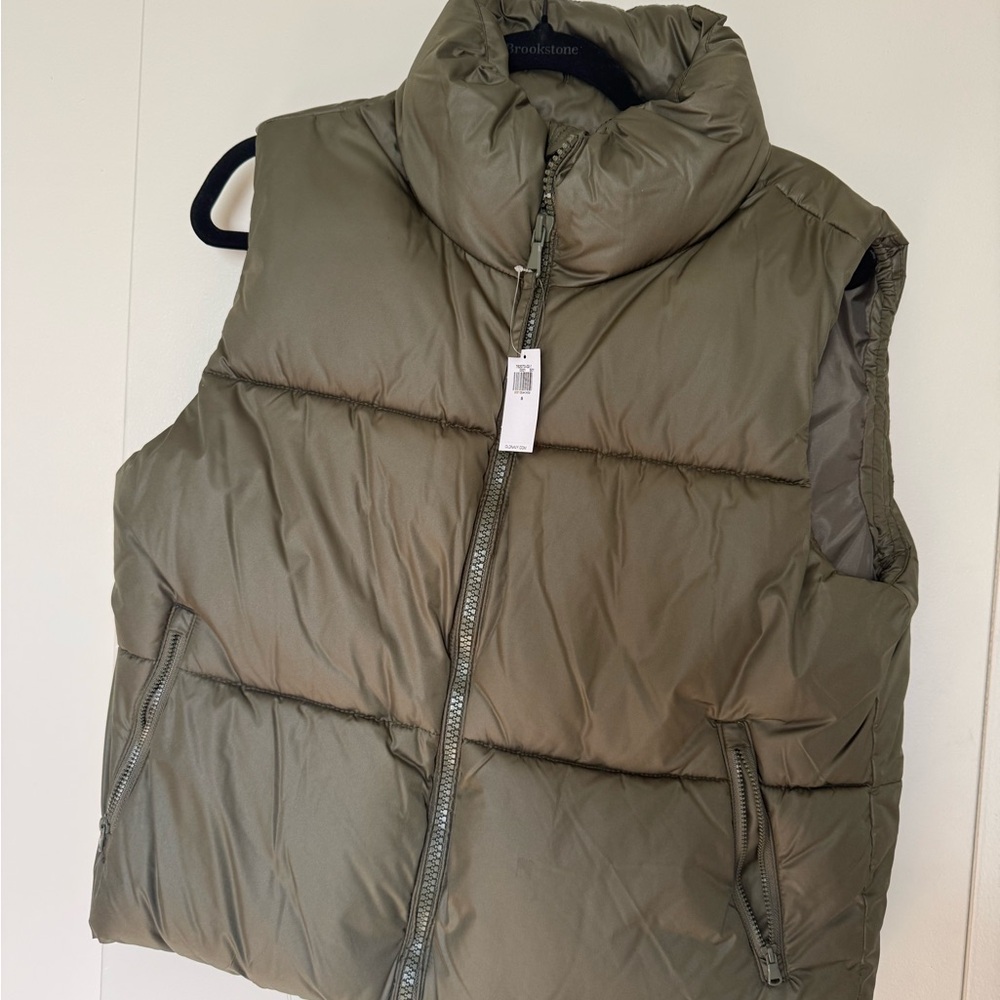 Olive Puffer Vest